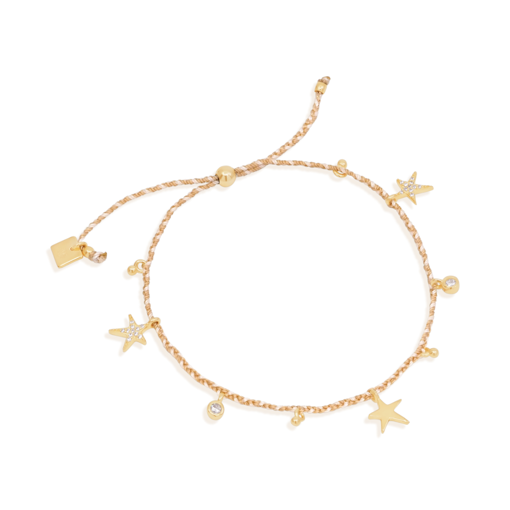 Gold Starry Night Cord Bracelet